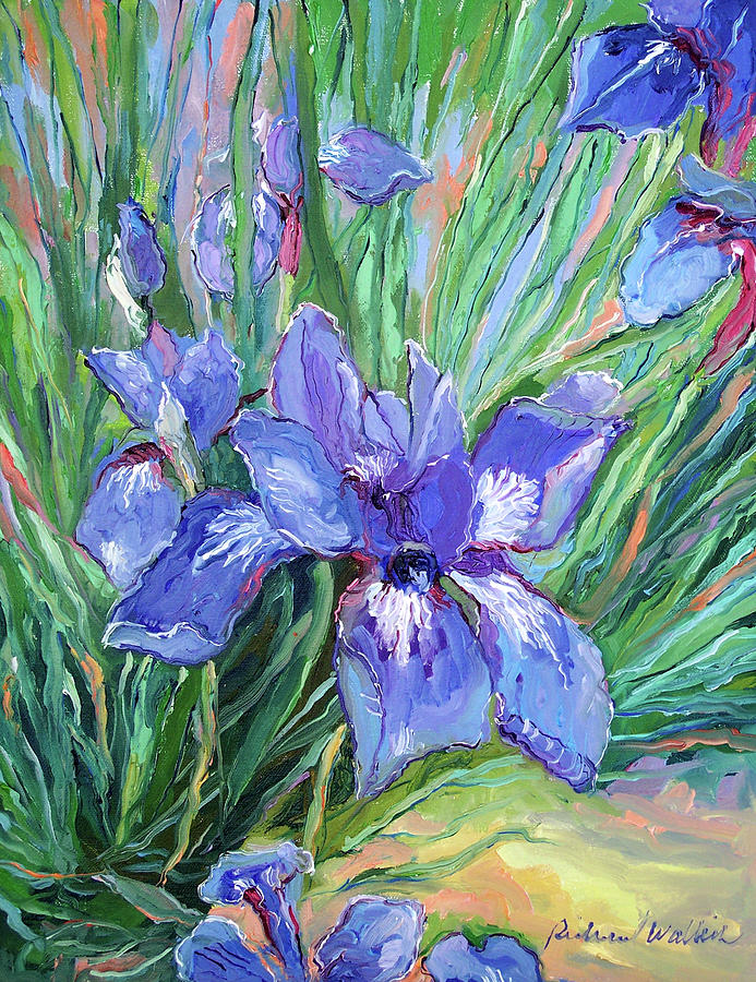Purple Iris Painting - Iris by Richard Wallich