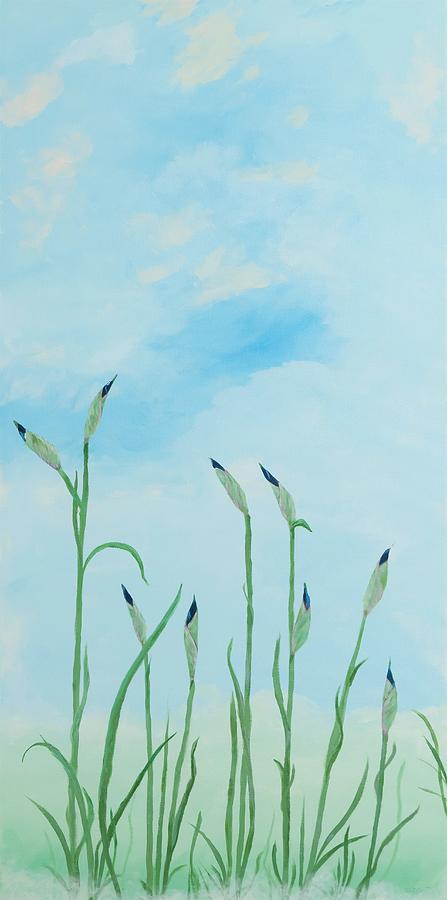 Iris Sky Painting by Deborah Smith