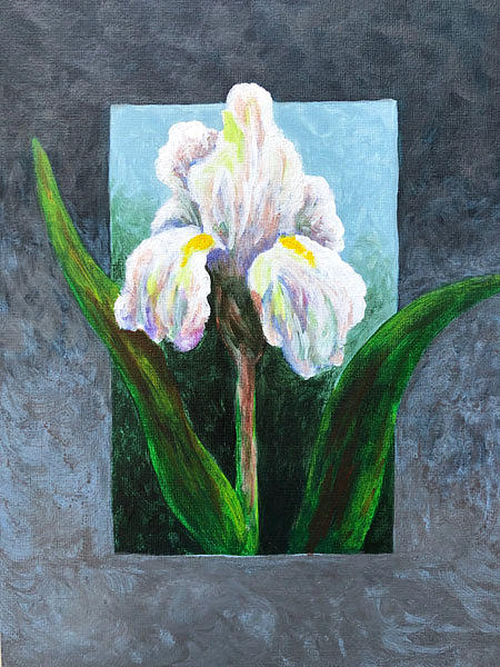 Iris Study Painting by Nancy Goldman