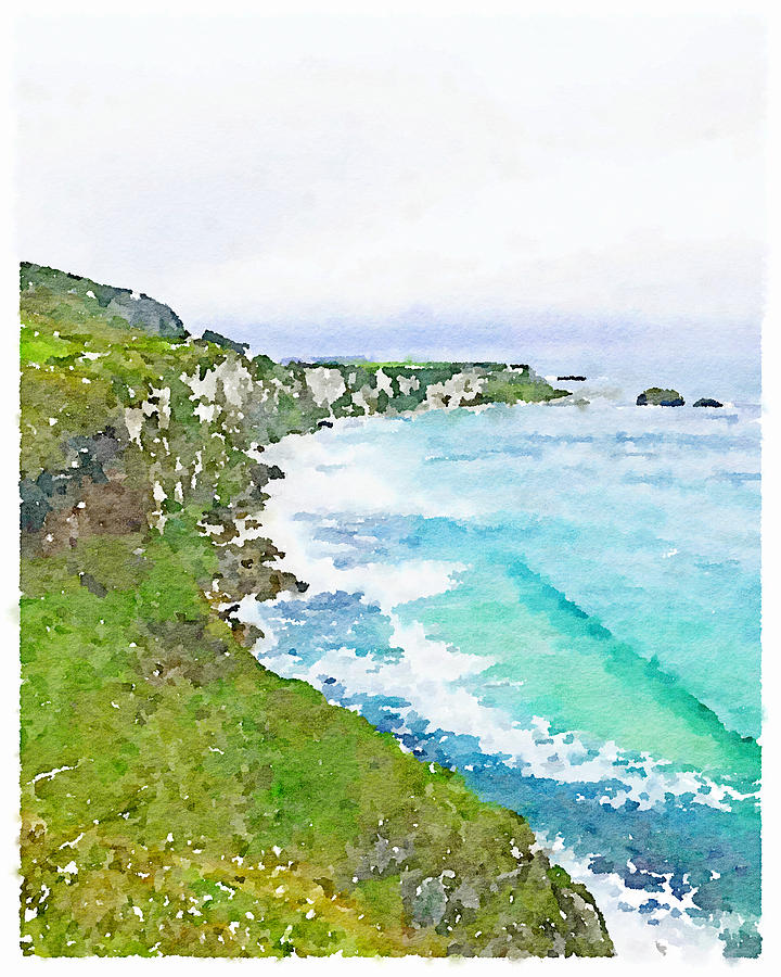 Irish Coast -2 Painting by Wade Binford