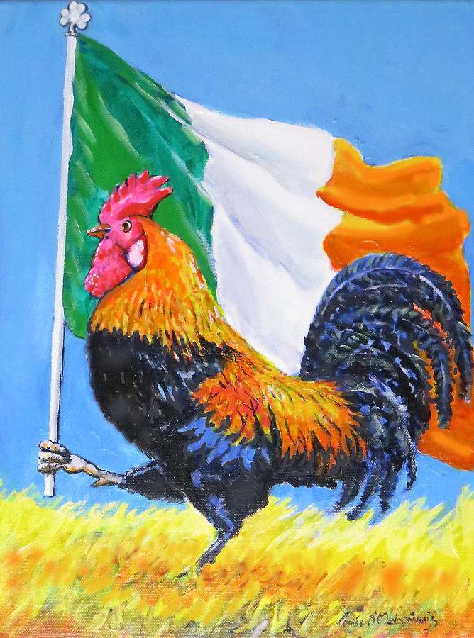 Rooster Painting - Irish Cock by TOMAS OMaoldomhnaigh