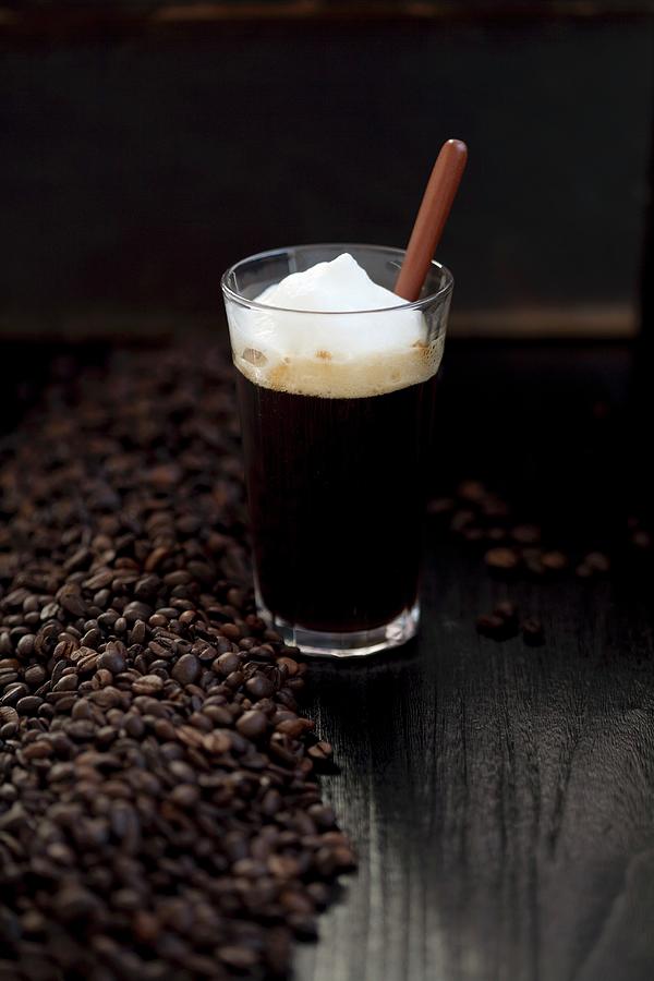 Irish Coffee And Coffee Beans Photograph by Martina Schindler