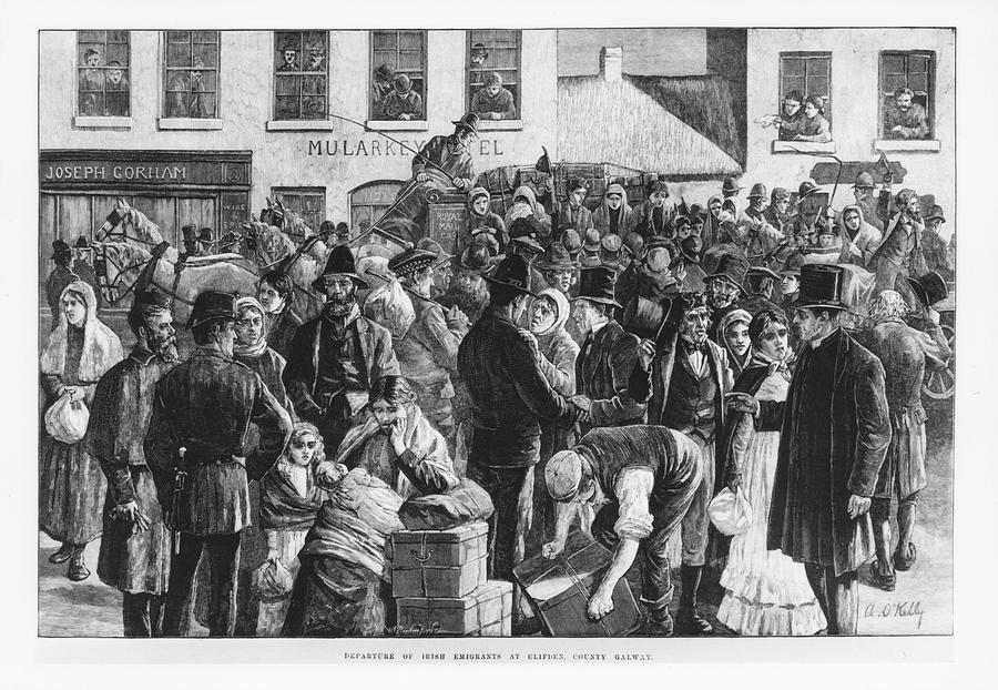 Irish Emigrants Photograph by Illustrated London News