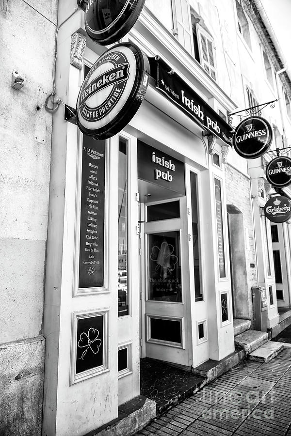 Irish Pub in Marseille Infrared Photograph by John Rizzuto