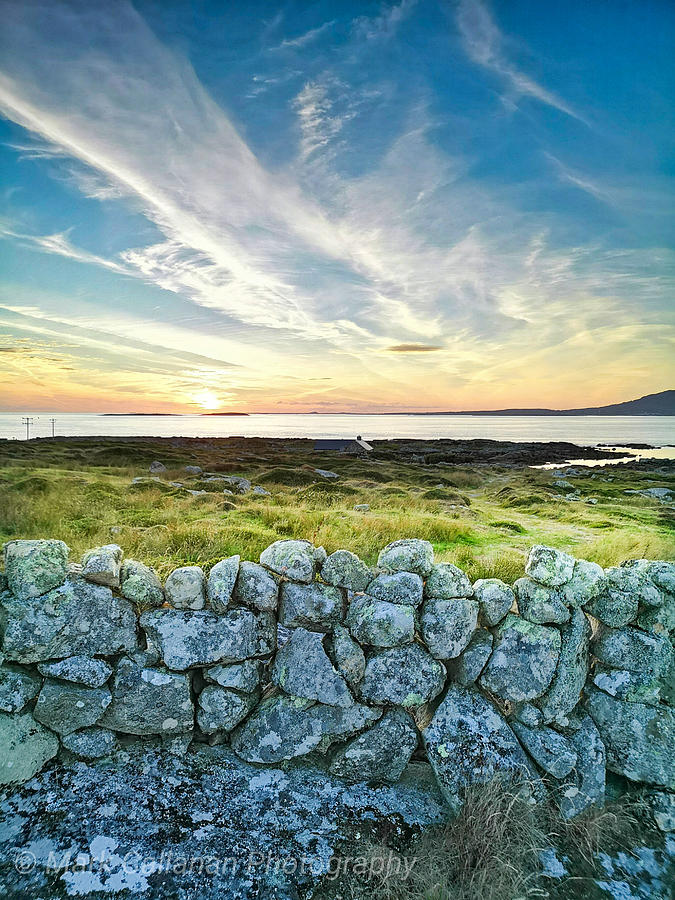 Irish Stone Wall Sunset Photograph by Mark Callanan