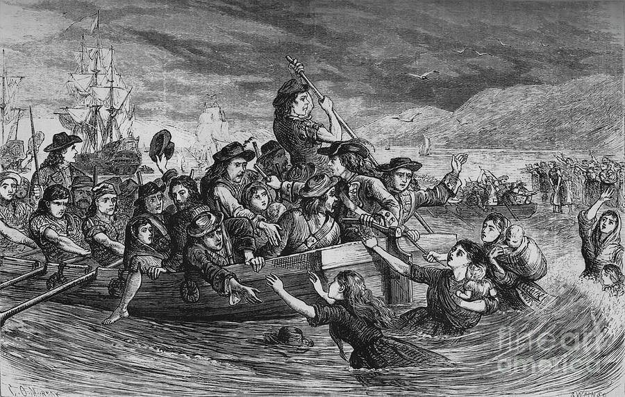 Irish Troops Leaving Limerick, 1692 Drawing by Print Collector
