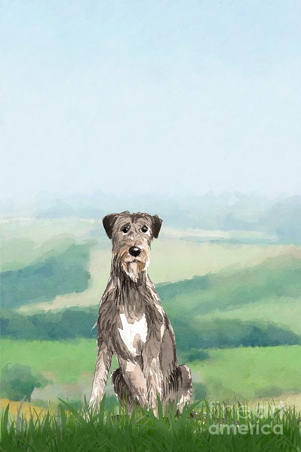 Irish Wolfhound Digital Art by John Edwards