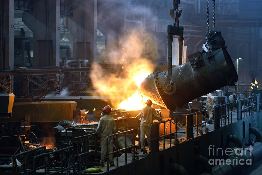 Heat Photograph - Iron And Steel Factory Workshop by Jianqing Diao Heat Photograph - Iron And Steel Factory Workshop by Jianqing Diao