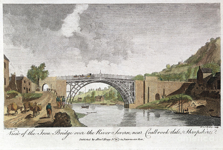 Iron Bridge Across The Severn Drawing by Print Collector
