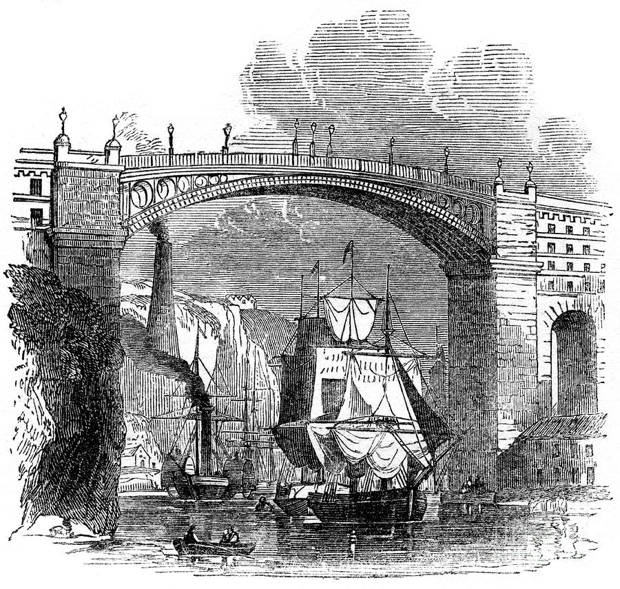 Iron Bridge At Sunderland, 1886 by Print Collector