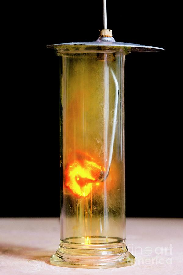 Iron-chlorine Reaction Photograph by Martyn F. Chillmaid/science Photo Library