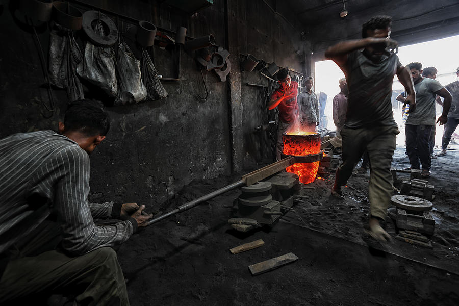 Worker Photograph - Iron-foundry In Shipyard 3349 by Garik