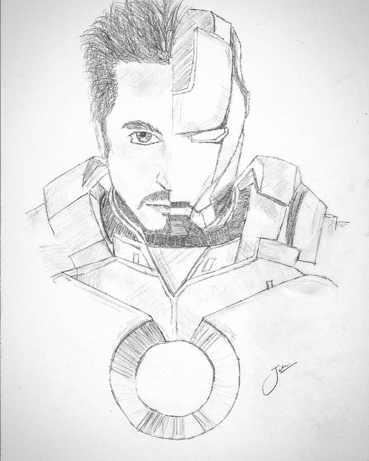 Iron Man Drawing By Juhi Verma