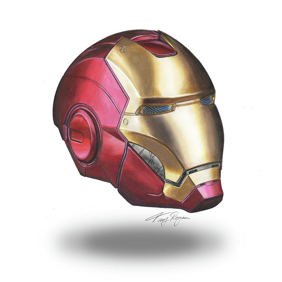 Iron Man Drawing by Original Art by Tony Regan - Pixels