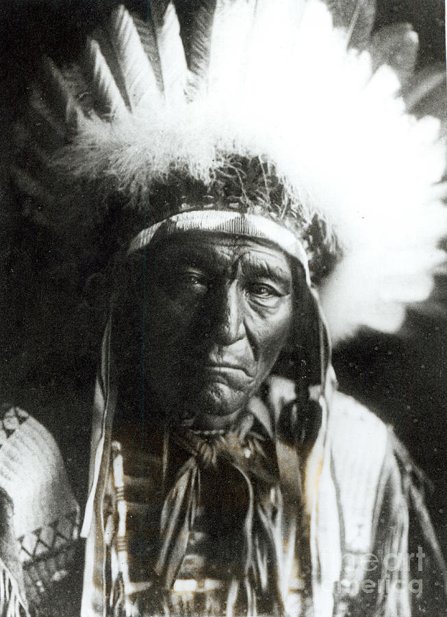 Iron Plume - Ogalala, Native American, 1907 Photograph by Edward Sheriff Curtis