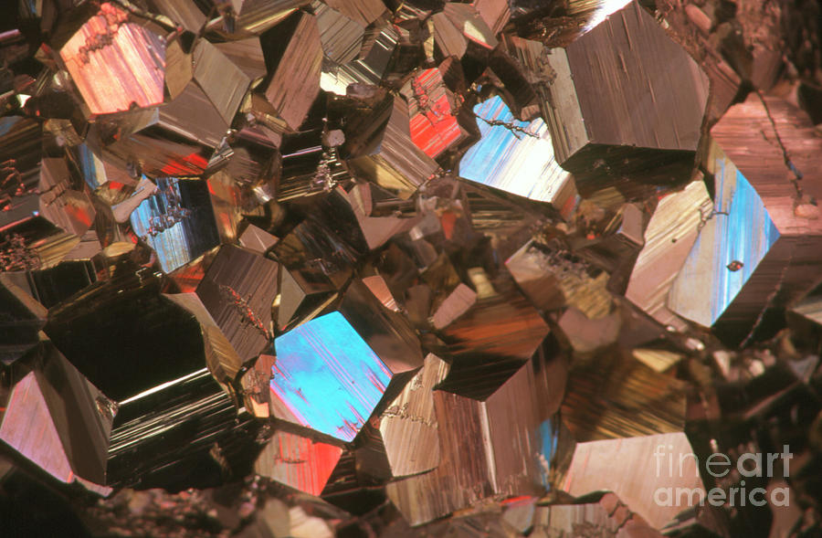 Iron Pyrites Crystals (fools Gold) Photograph by Geoff Tompkinson/science Photo Library