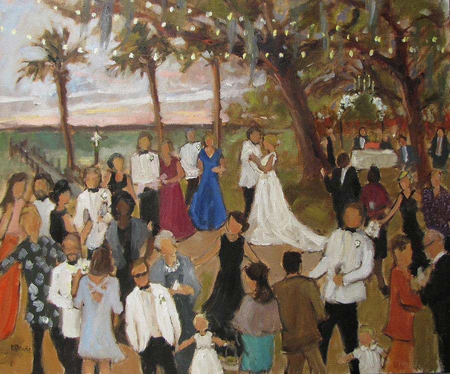 Irvin Curran Wedding Reception Painting By Barbara Davis