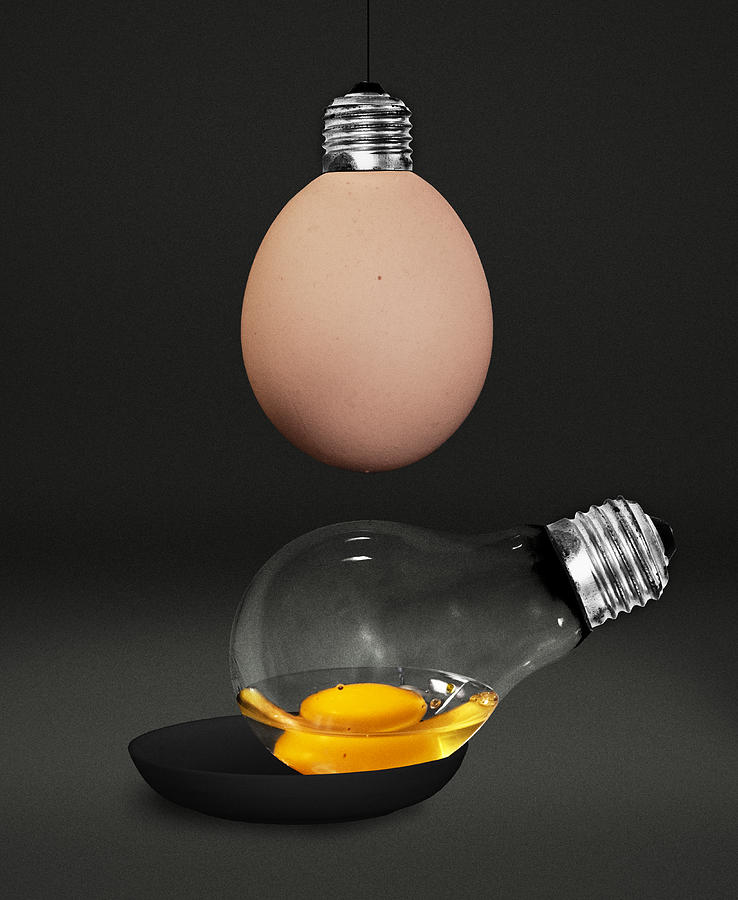 Surreal Photograph - Is It A Lamp Or An Egg? by Xibiaohuang