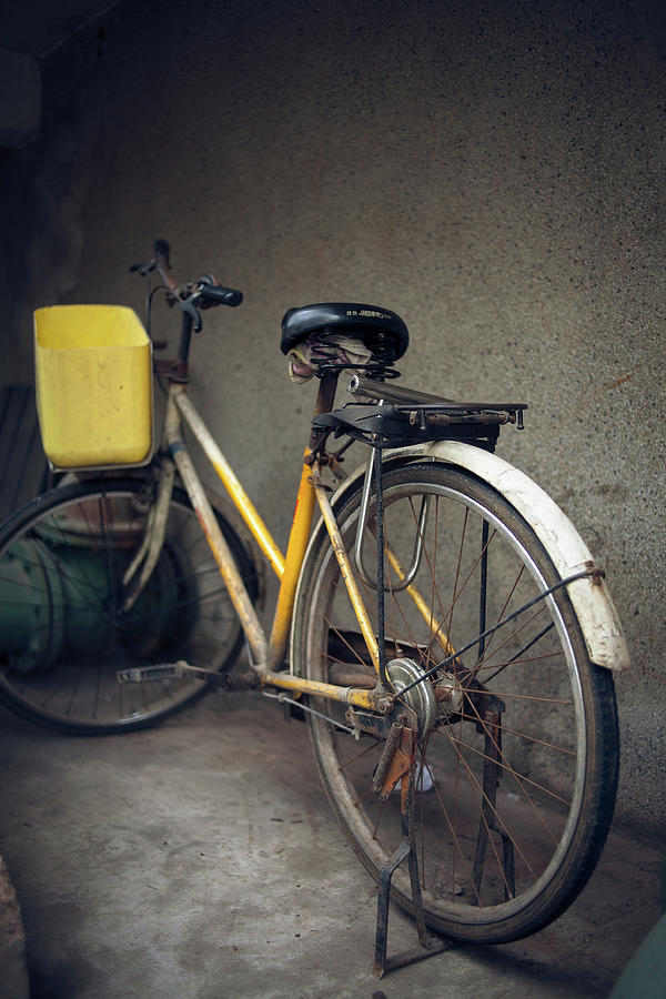 Is That A Yellow Bike Photograph by @xiaoping Is That A Yellow Bike Photograph by @xiaoping