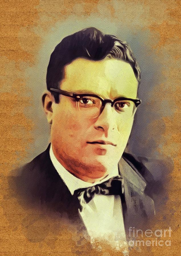 Vintage Painting - Isaac Asimov, Literary Legend by Esoterica Art Agency