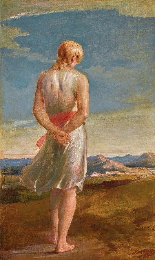 Mountain Painting - Isaac Going Forth To Meditate At The Eventide by George Richmond
