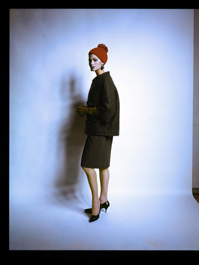 Isabella Albonico Wearing Monte-sano & Pruzan Photograph by Bert Stern