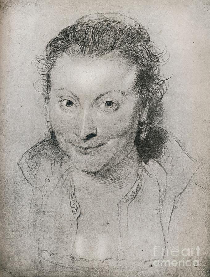 Isabella Brandt, 1621. Artist Peter Drawing by Print Collector