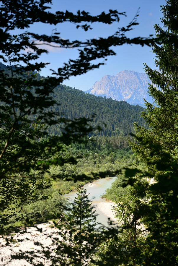 Isar River Valley Near Wallgau, Karwendel Range, Upper Bavaria, Bavaria ...