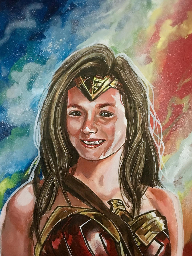 Isla Wonder Woman Painting by Joel Tesch