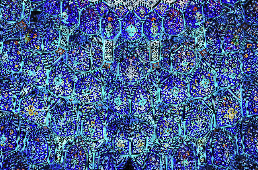 Islamic architecture watercolor drawing - blue Drawing by Hasan Ahmed ...