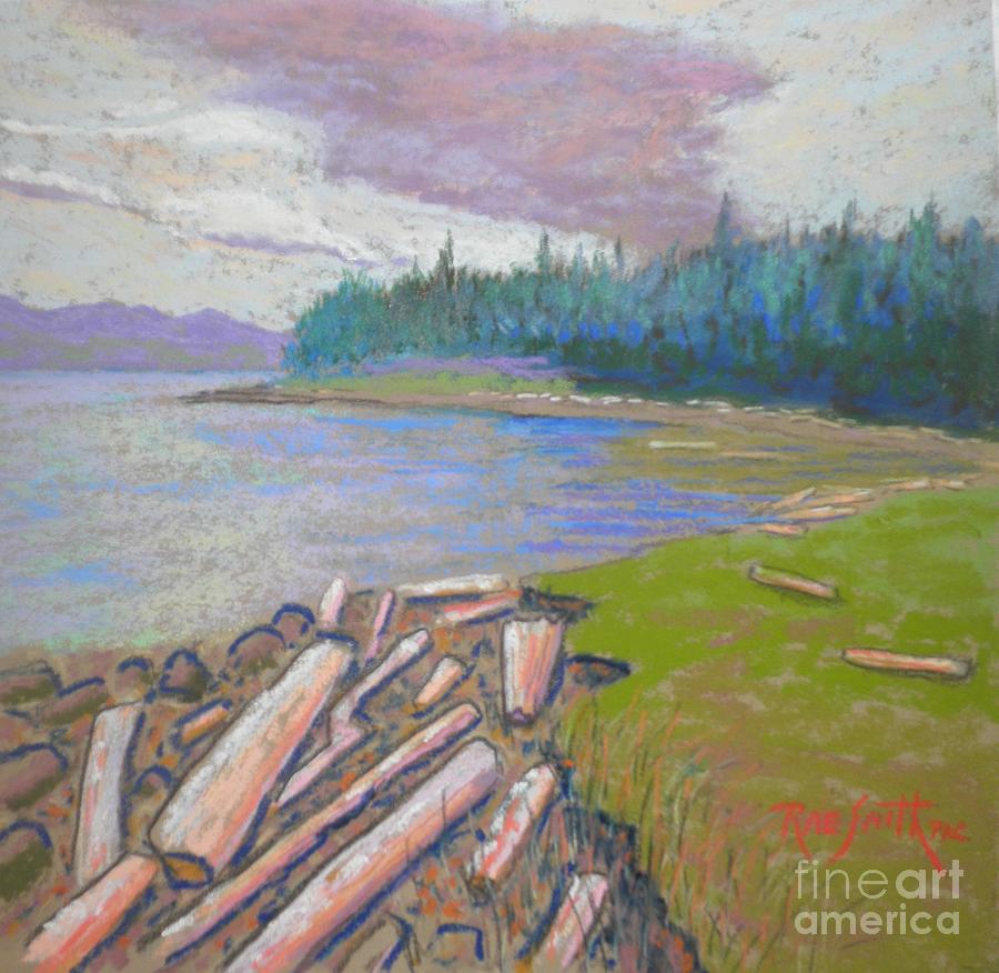 Island Driftwood Pastel by Rae  Smith PAC