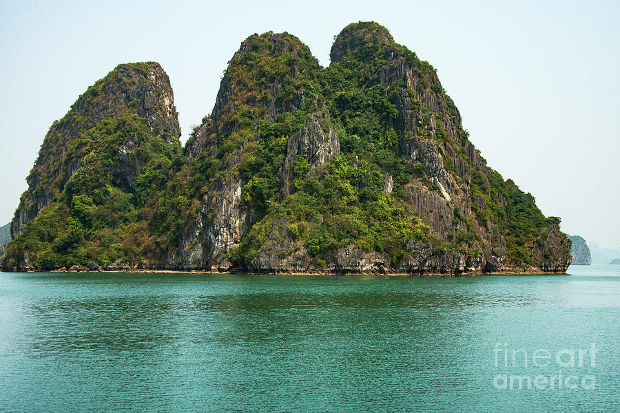 Island in Bai Tu Long Bay Five Photograph by Bob Phillips