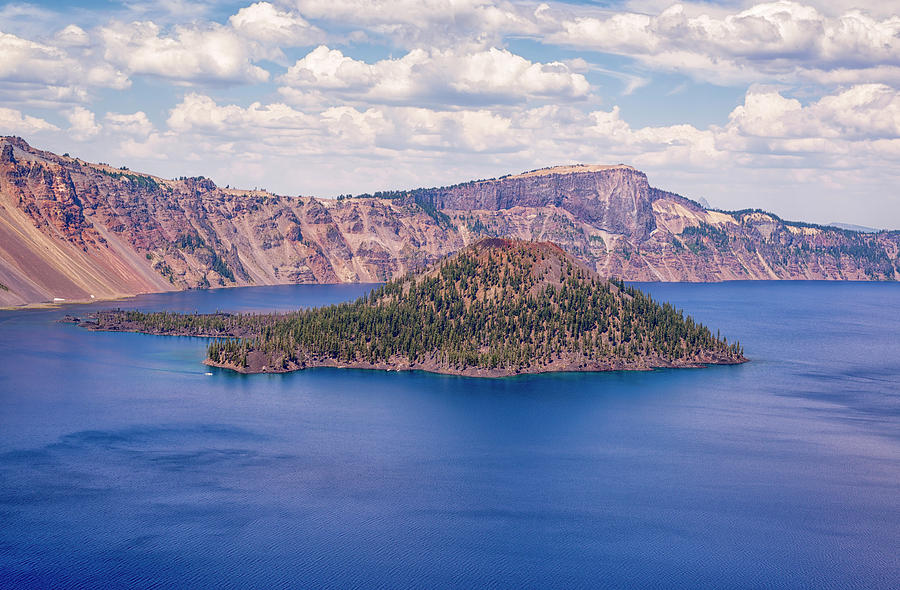 Crater Lake National Park Photograph - Island In The Blue by Joseph S Giacalone