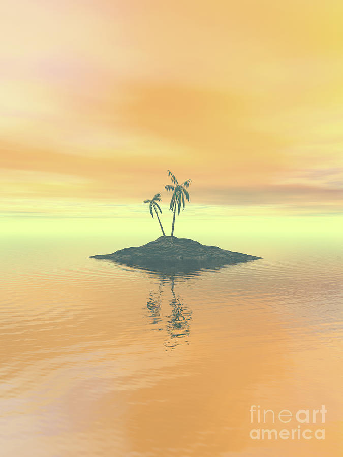 Island Digital Art by Phil Perkins