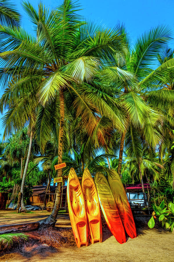 Island Surf Mood in HDR Detail Photograph by Debra and Dave Vanderlaan
