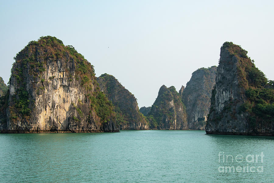 Sunlit Islands in Halong Bay  Photograph by Bob Phillips