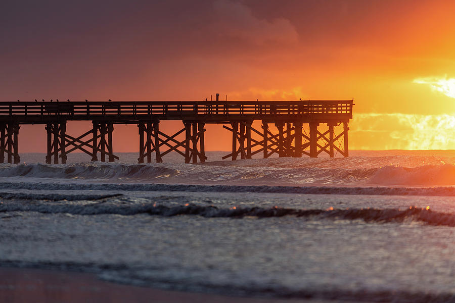 Isle of Palms Pier Fusion of Light Photograph by Donnie Whitaker