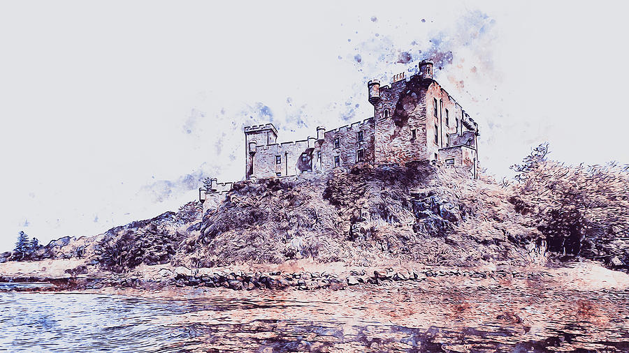 Isle of Skye, Dunvegan Castle - 02 Painting by AM FineArtPrints