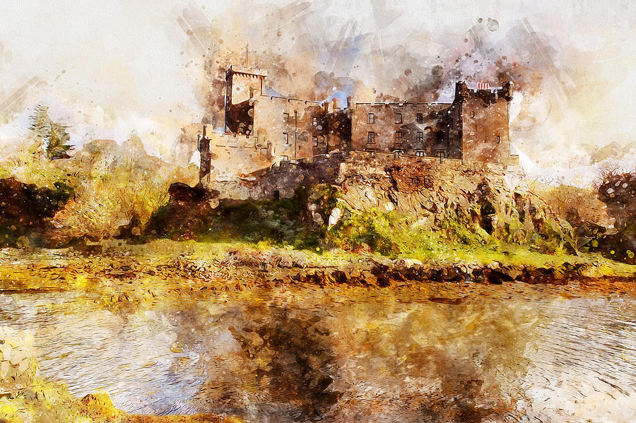 Isle of Skye, Dunvegan Castle - 03 Painting by AM FineArtPrints