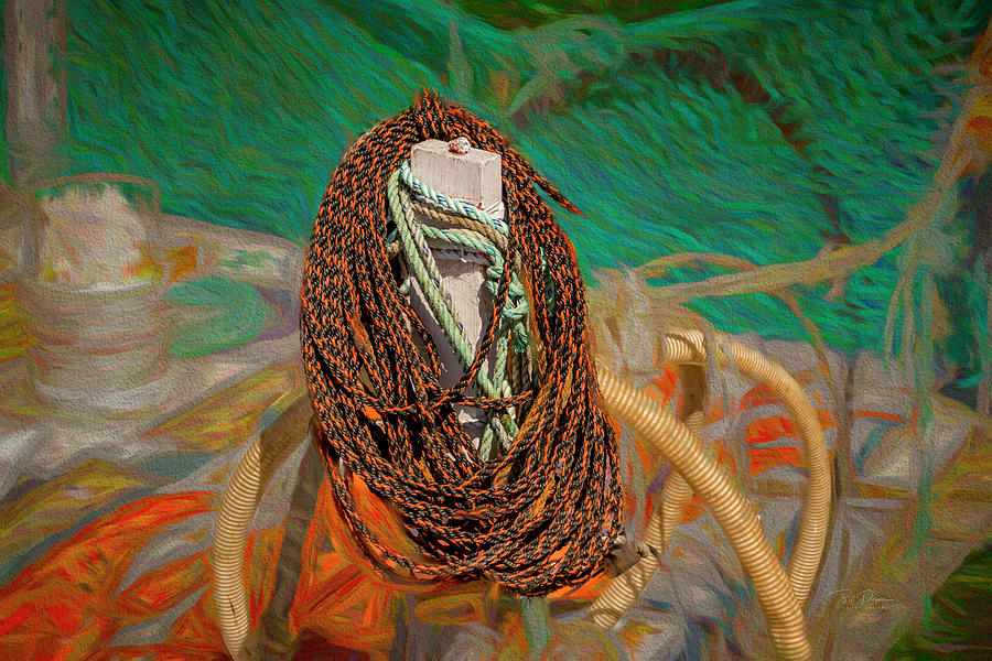 Isolated Rope Digital Art by Bill Posner