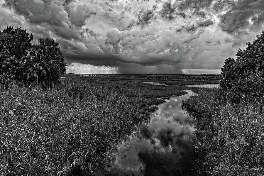 Isolated Shower - BW Photograph by Christopher Holmes