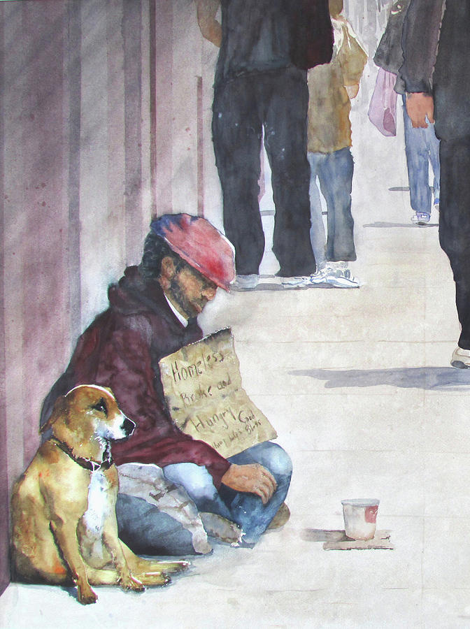 Dog Painting - Isolation by Ally Benbrook