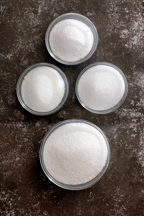 Isomaltulose, Trehalose, Eryhritol Stevia sugar Replacements Photograph by Petr Gross