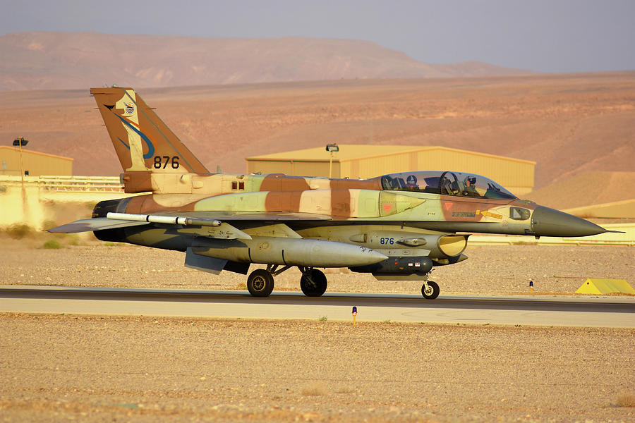 Israel Air Force F-16i Taxiing At Ovda Photograph by Riccardo Niccoli ...