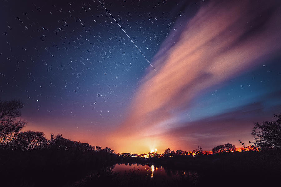ISS over Ely Photograph by James Billings