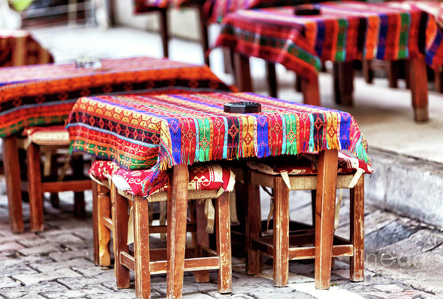 Istanbul Empty Tables Photograph by John Rizzuto