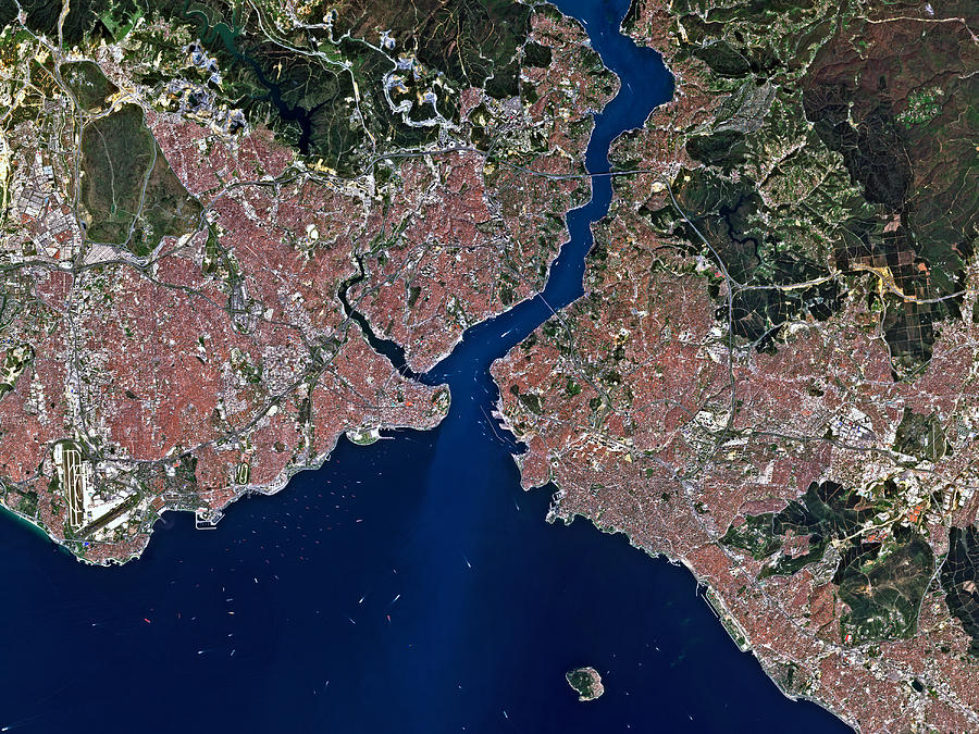 Istanbul from space Digital Art by Christian Pauschert