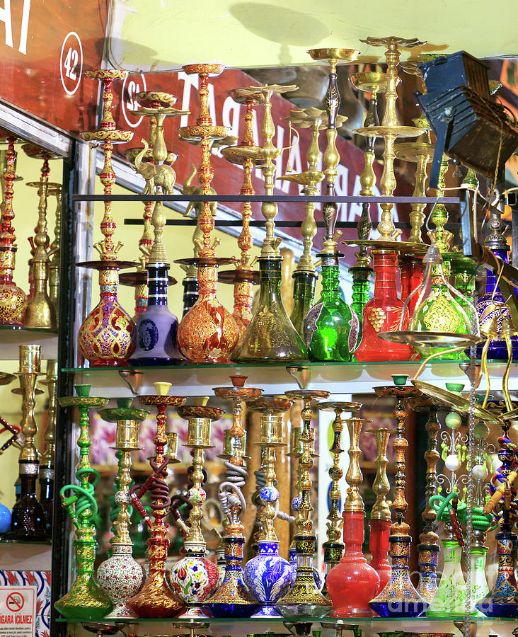 Istanbul Hookah Pipes at the Spice Bazaar Photograph by John Rizzuto