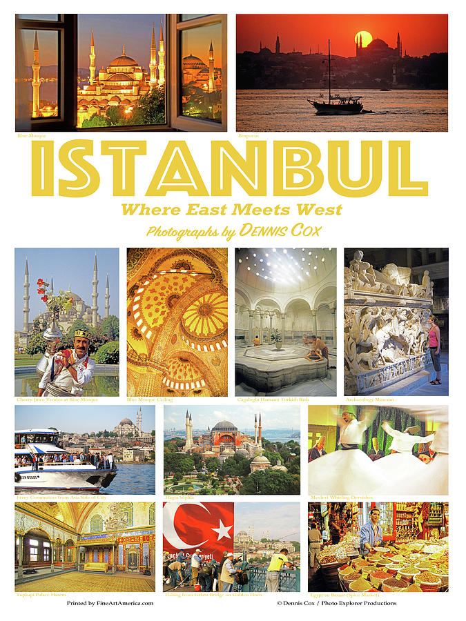 Istanbul Travel Poster Photograph by Dennis Cox