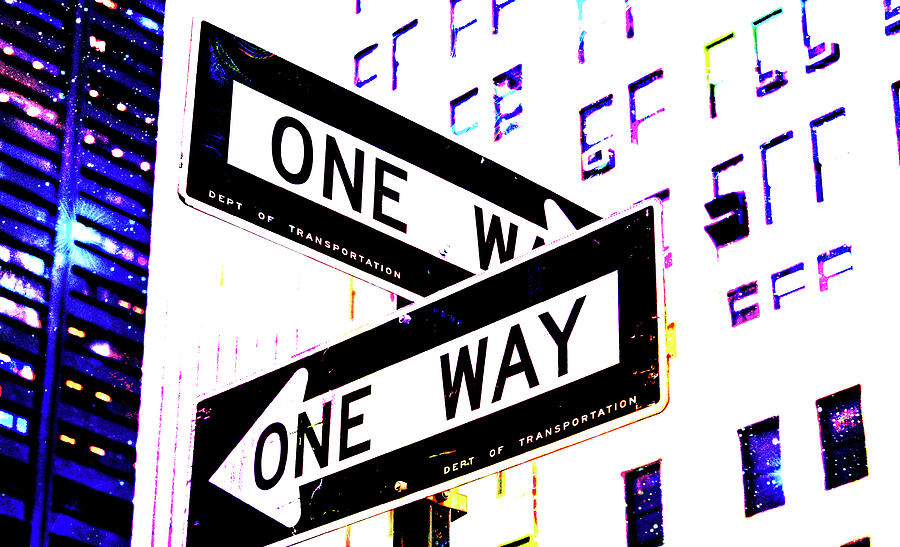 It Smells Like A One Way Street Sign In New York City by Ben Stein